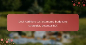 Deck Addition: cost estimates, budgeting strategies, potential ROI