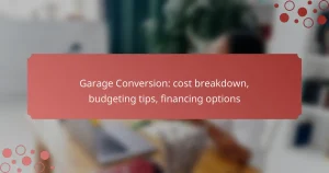 Garage Conversion: cost breakdown, budgeting tips, financing options