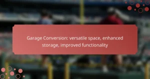 Garage Conversion: versatile space, enhanced storage, improved functionality