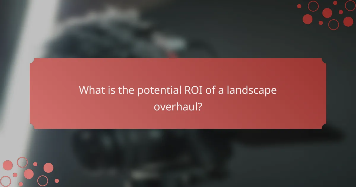 What is the potential ROI of a landscape overhaul?